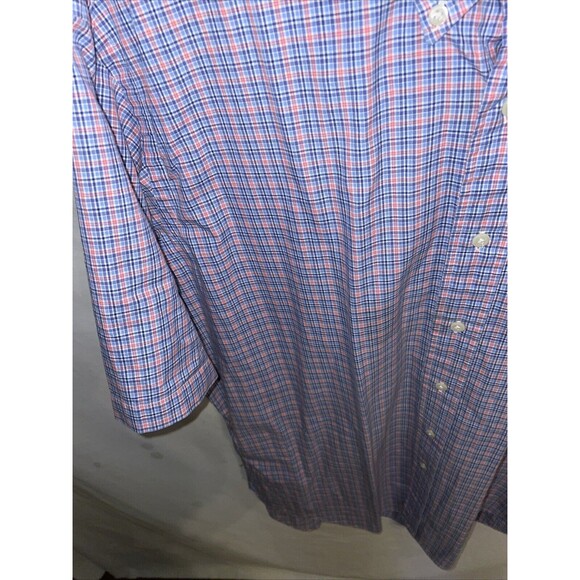 Polo Ralph Lauren Men’s Dress Shirt Size Large Blue Pink Striped Business Formal - Picture 6 of 12